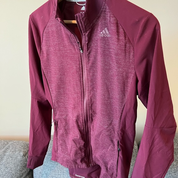 adidas Women's Supernova Storm Running Jacket - Maroon - Size Small - Picture 6 of 6